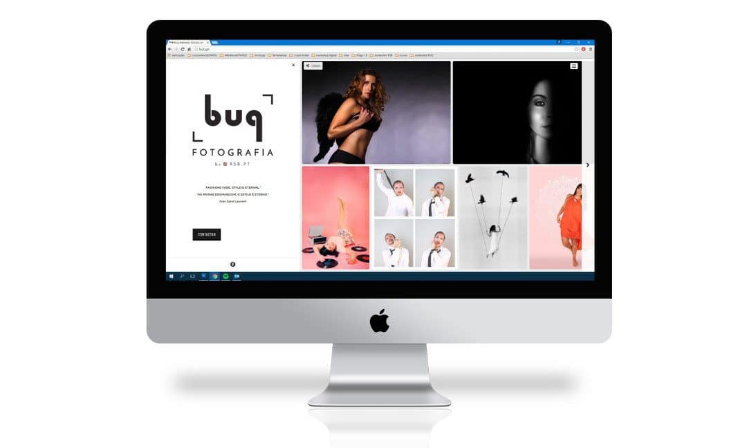 WEBSITE BUQ - Num ecrã de Computador