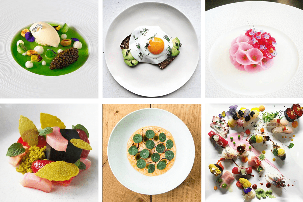 Exemplos de Design de Plating - Instagram